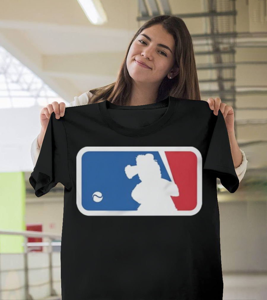 Major Baseball Phan Blue Red Mascot T-Shirt