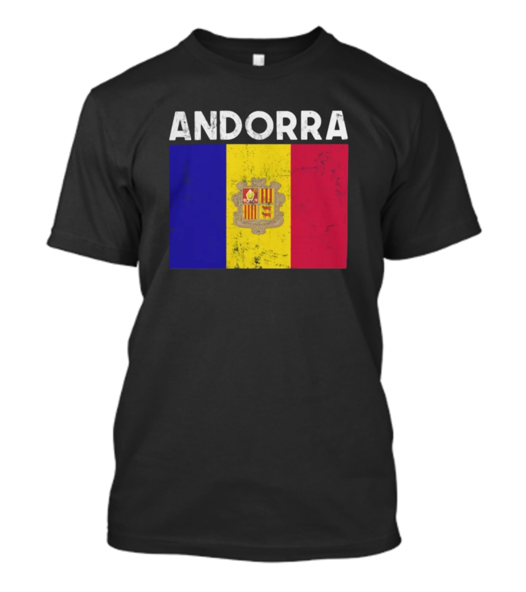 ANDORRA Flag Andorra4032 Iconic Symbol Emblem T-Shirt
