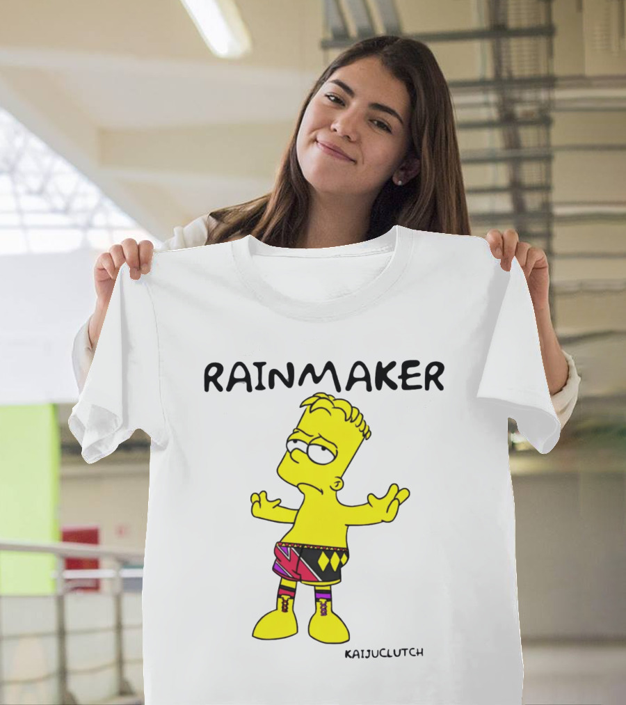 Rainmaker Wrestler Cartoon Character in Colorful Shorts T-Shirt