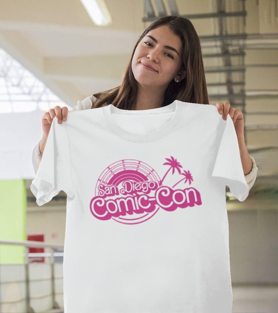 San Diego Comic-Con Pink Retro Palm Trees T-Shirt