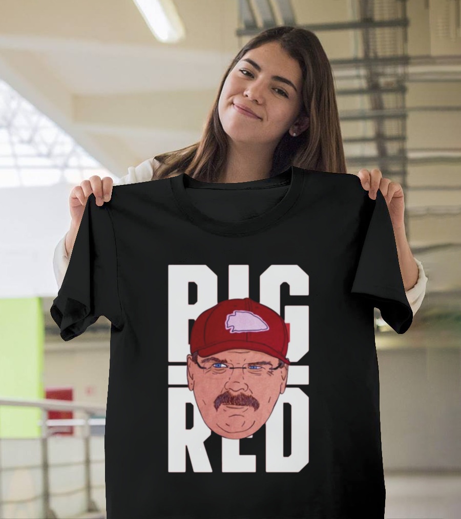 thekyliewinfrey Andy Reid Big Red Face Illustration Chiefs Hat T-Shirt