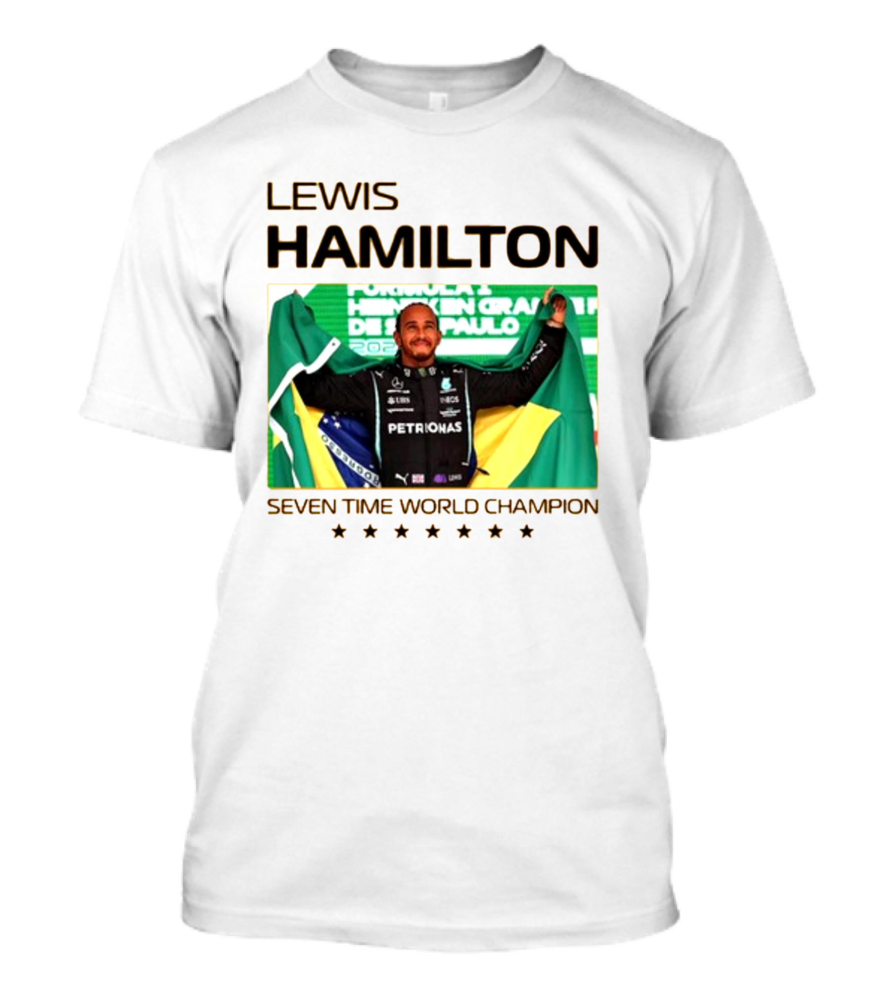Lewis Hamilton Seven Time World Champion São Paulo Grand Prix T-Shirt