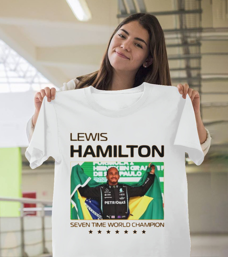 Lewis Hamilton Seven Time World Champion São Paulo Grand Prix T-Shirt