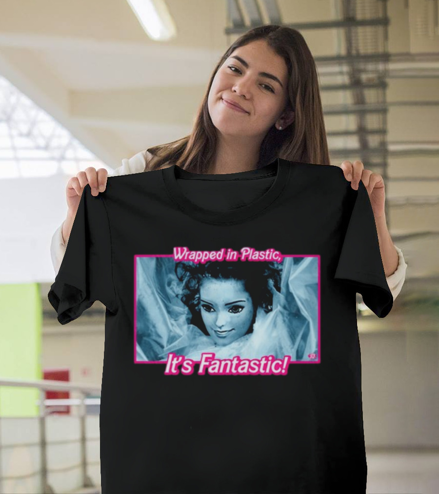 Wrapped in Plastic It's Fantastic Distorted Doll Face T-Shirt