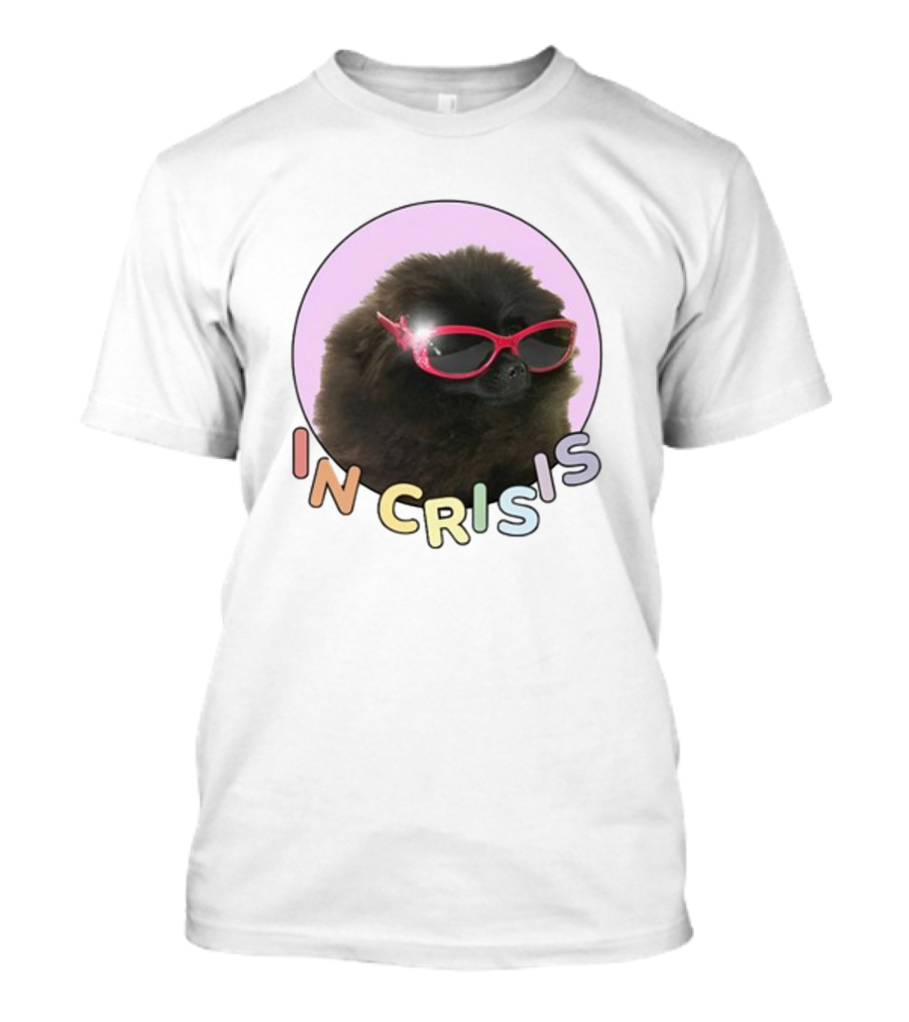 In Crisis Dog With Red Sunglasses T-Shirt