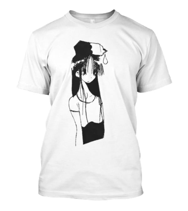 Milk Head Girl Anime Manga Style Oversized T-Shirt