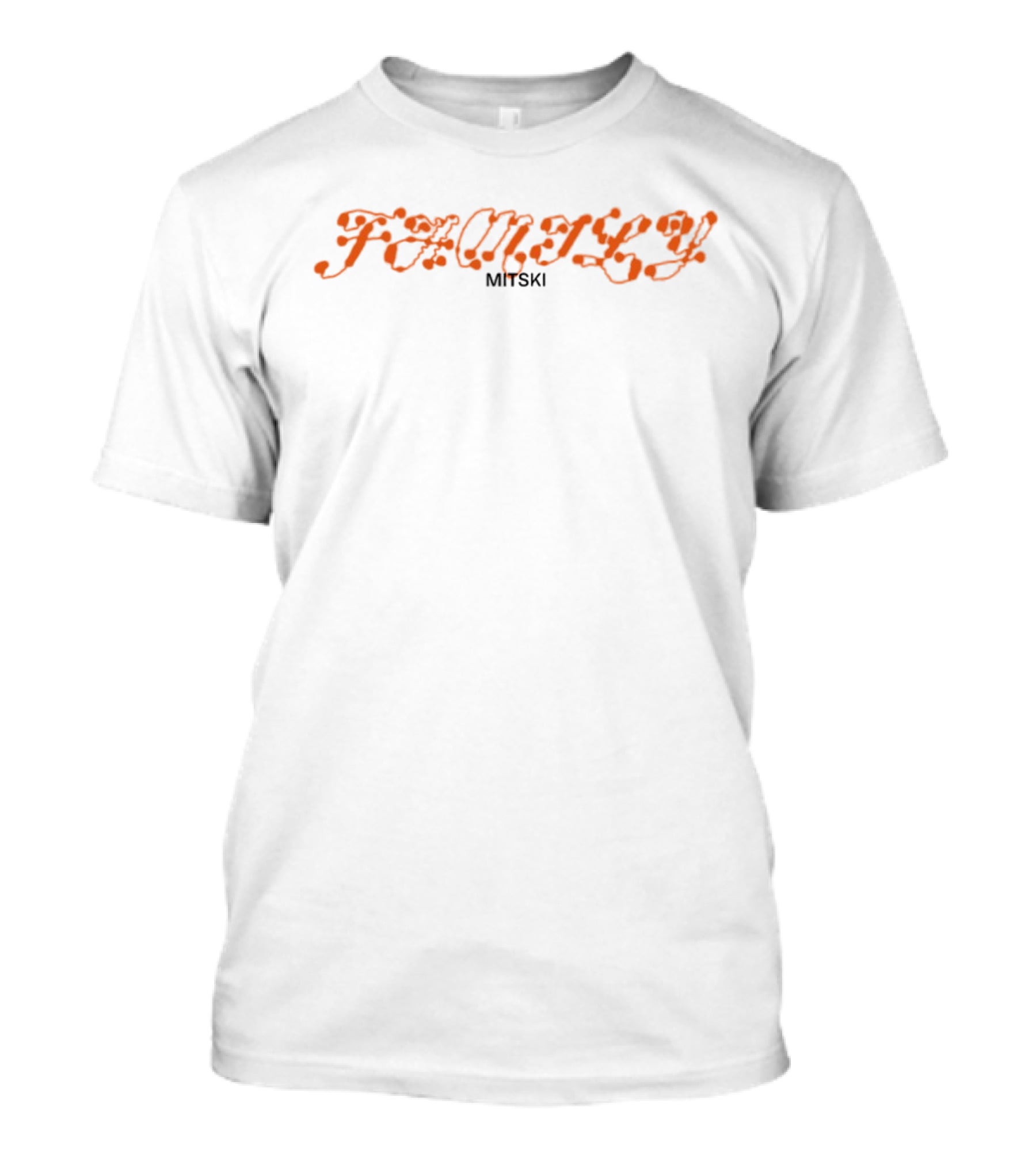 Mitski Family Bold Orange Text T-Shirt