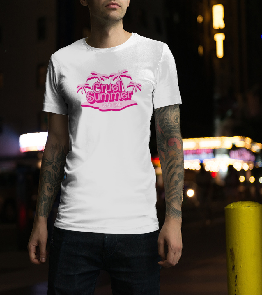 It's A Cruel Summer With You Pink Palm Trees T-Shirt