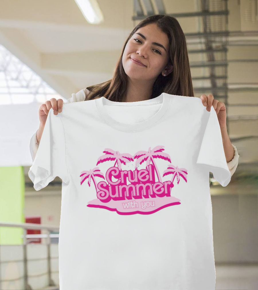 It's A Cruel Summer With You Pink Palm Trees T-Shirt
