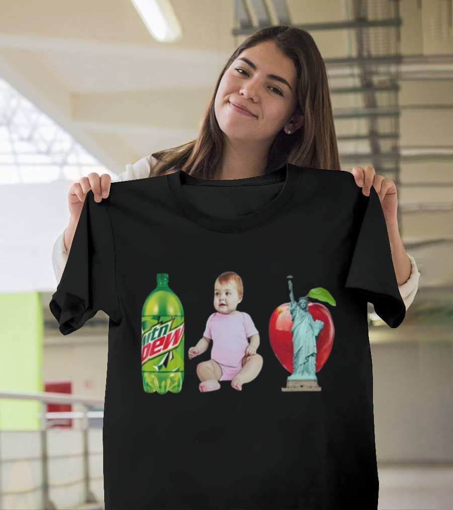 Mtn Dew Baby Apple Liberty Statue T-Shirt