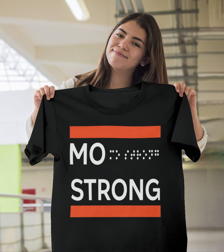 MO STRONG Braille Text T-Shirt