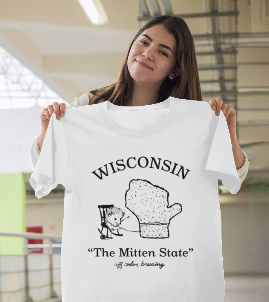 Wisconsin The Mitten State Off Color Brewing T-Shirt