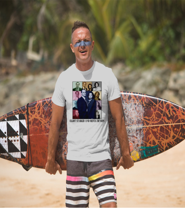 Elliot Stabler And Olivia Benson Collage Eras T-Shirt