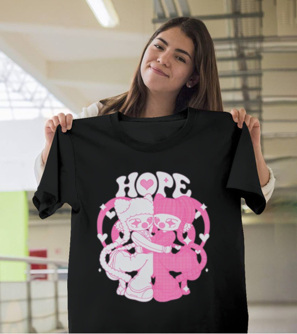Lizigrace Hope Pink Hearts Embrace T-Shirt