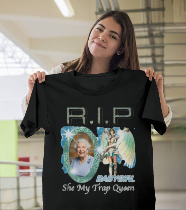 R.I.P Baby Girl She My Trap Queen Angel Wings Mirror T-Shirt