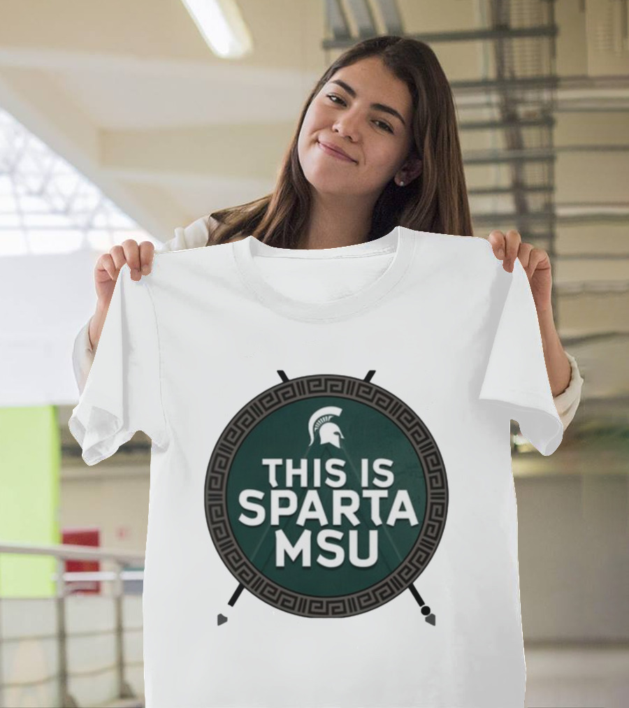 Michigan State University This Is Sparta MSU Spartan Helmet T-Shirt