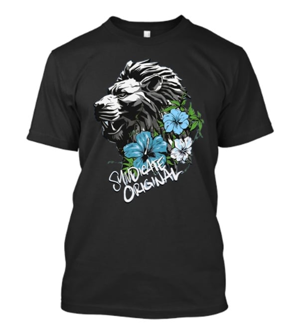 Syndicate Original Lion With Blue Flowers T-Shirt