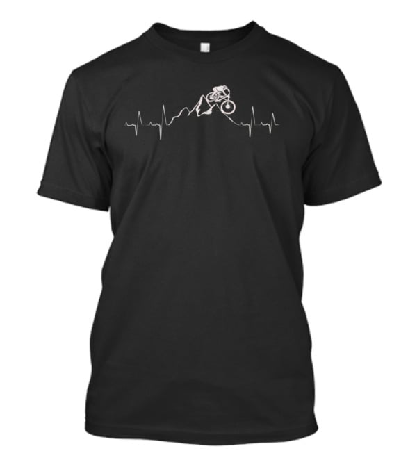Mountain Bike Heartbeat Pulse Mountain Sports Adventure T-Shirt