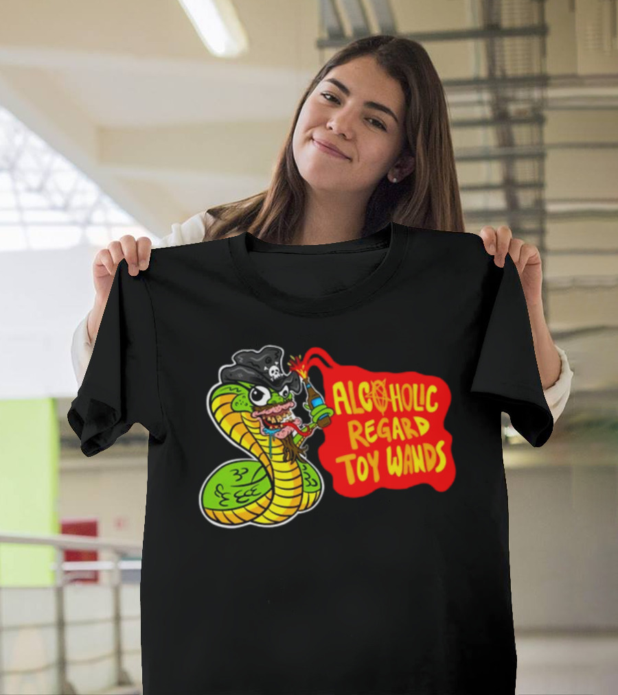 ALCOHOLIC REGARD TOY WANDS Snake Pirate Drinking T-Shirt