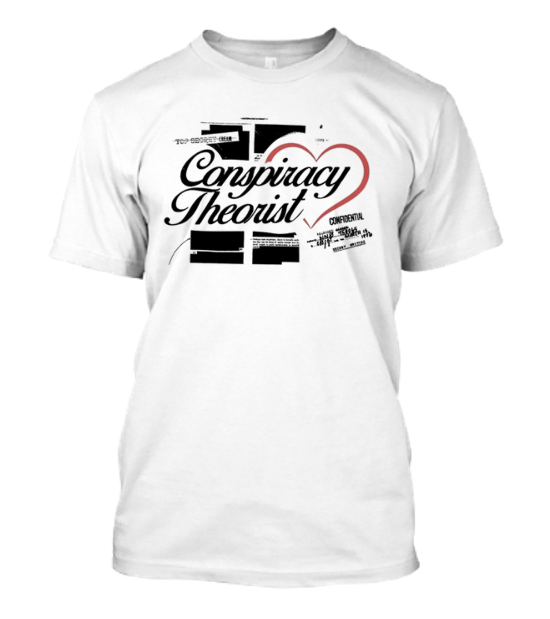 Conspiracy Theorist Heart Confidential T-Shirt