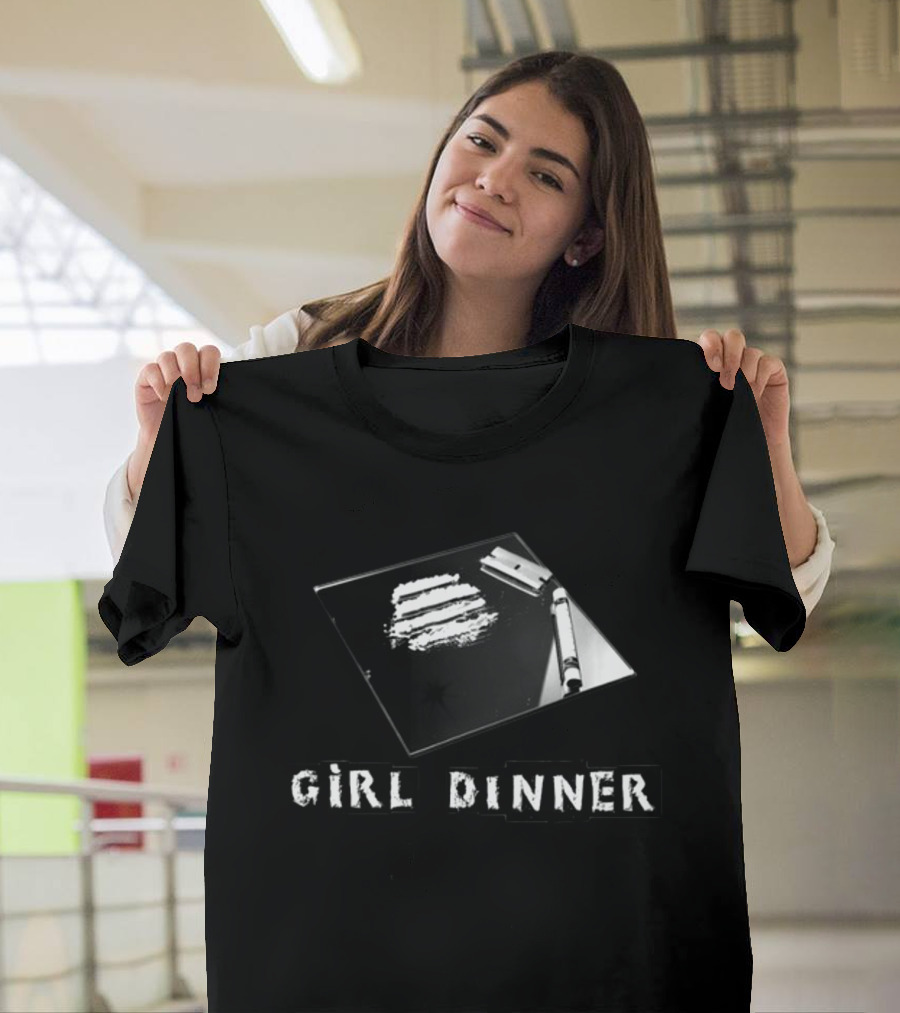 GIRL DINNER Edgy Mirror Concept With Razor And Lines T-Shirt