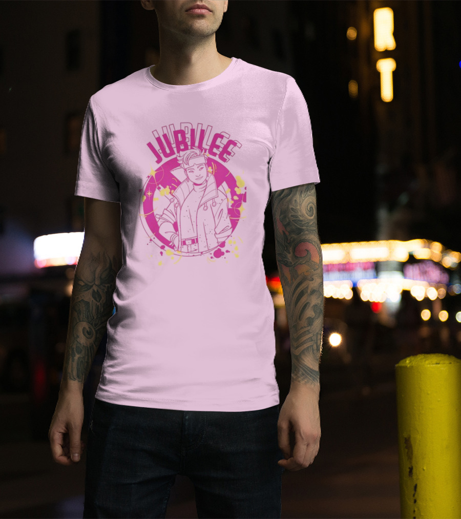 Jubilee X-Men Neon Pink T-Shirt