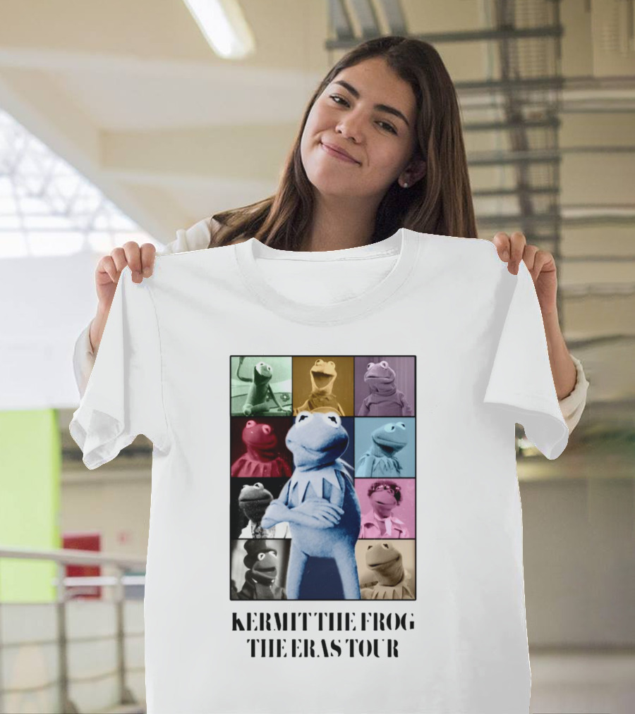 Kermit The Frog The Eras Tour Colorful Photo Collage T-Shirt