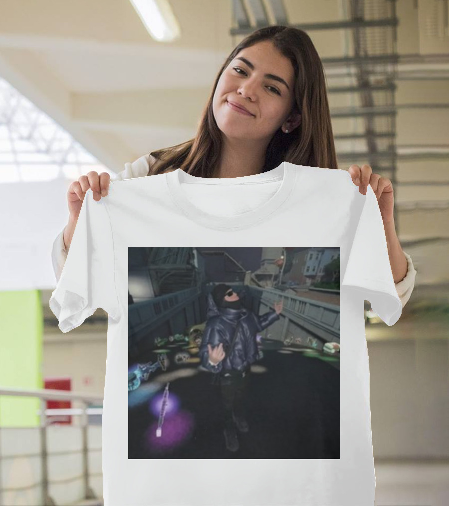 Yeat Tilted Towers Fortnite Style Urban Night Scene T-Shirt
