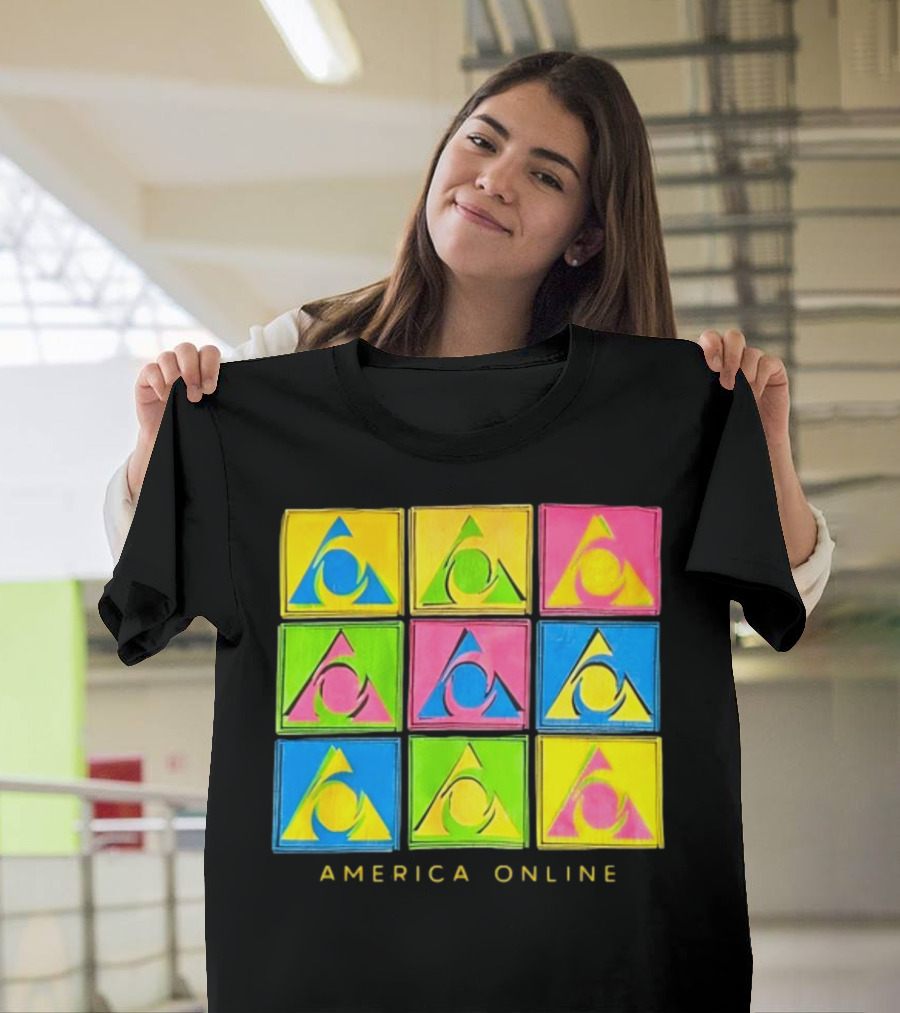 Pauly Holding AOL America Online Retro Logo Pop T-Shirt