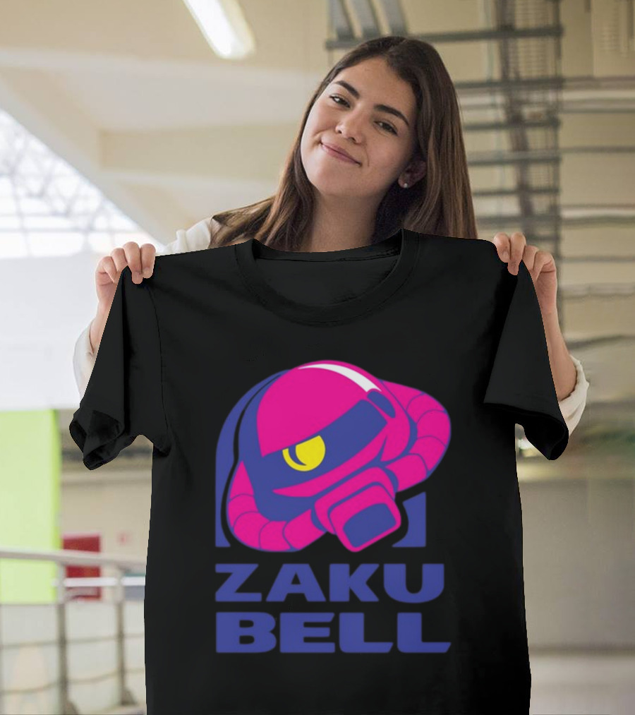 Zaku Bell Mecha Fusion Pink And Blue Helmet T-Shirt