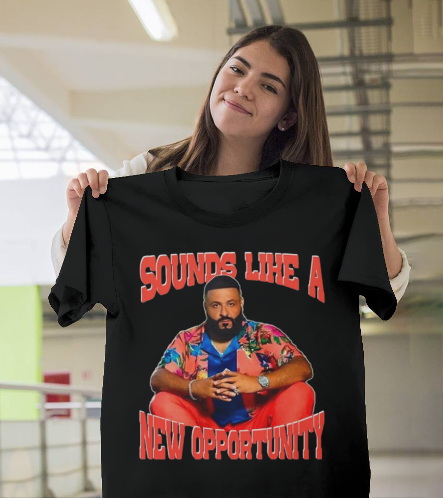 Sounds Like A New Opportunity Dj Khaled Seated IN Vibrant Floral T-Shirt