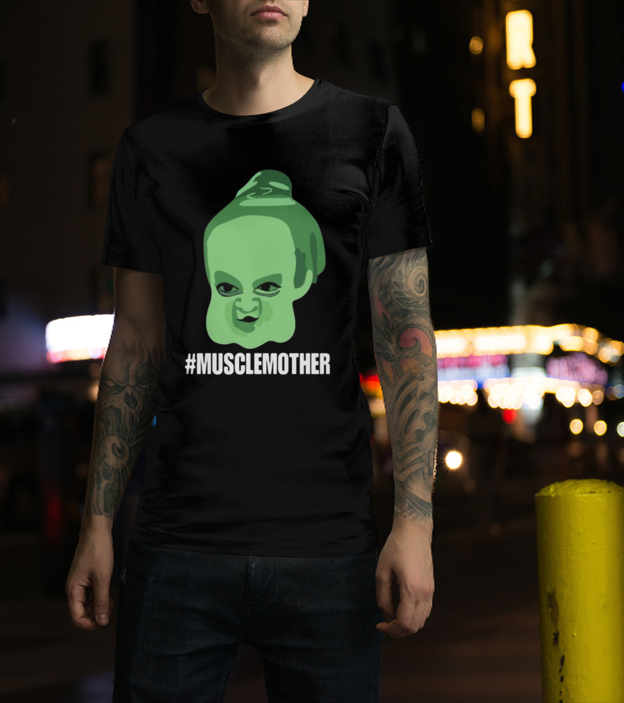 MUSCLEMOTHER Green Head Character T-Shirt