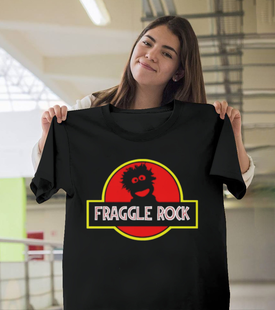 Fraggle Rock Jurassic Park Logo Mashup T-Shirt