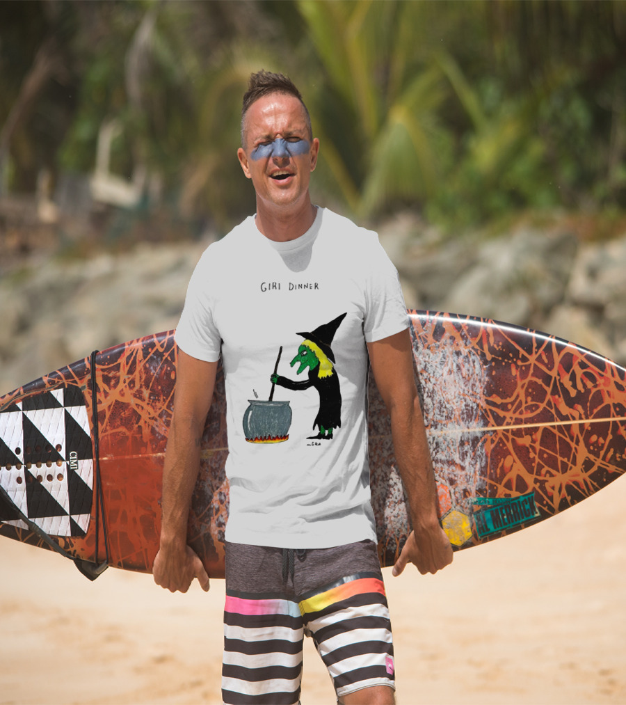 Matt Gray Girl Dinner Witch Cauldron Brewing T-Shirt