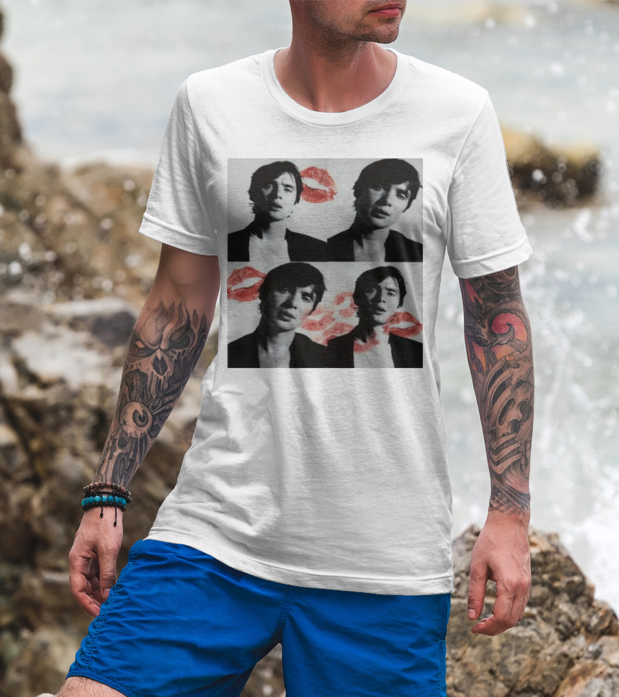 Mustardyardpress Cillian Photobooth Kiss Prints T-Shirt