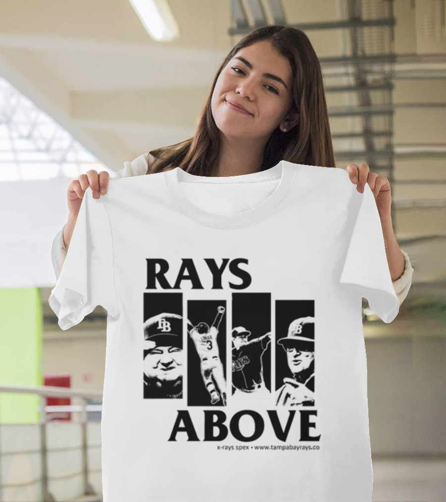 Rays Above Tampa Bay Baseball TB Logo Players T-Shirt