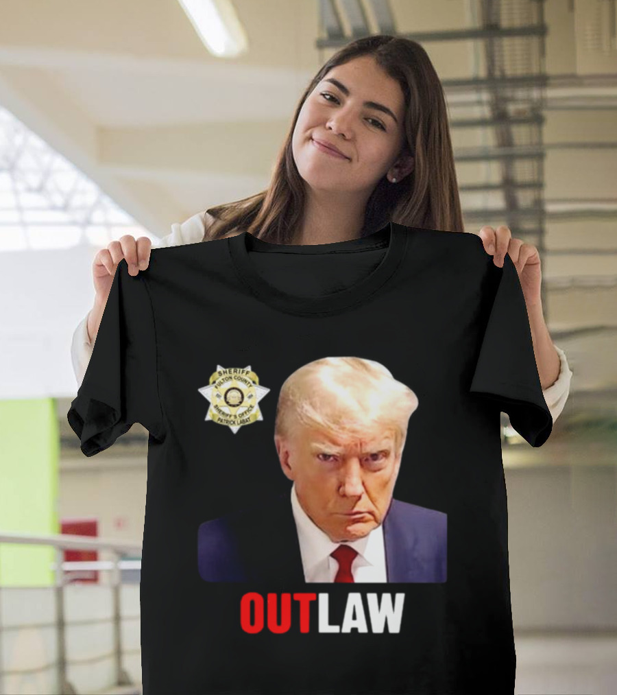 Thebestpoliticalshirts Trump Outlaw Sheriff Badge Image T-Shirt