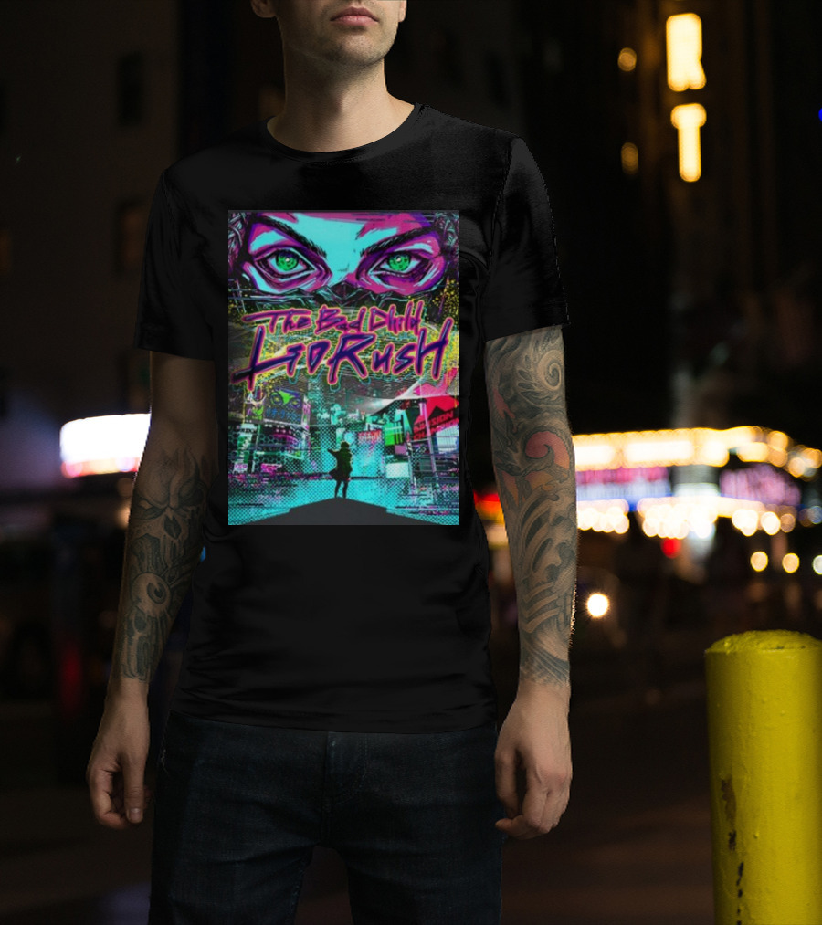 The Bad Child Lio Rush Cyber Punk Tokyo Neon Streetscape T-Shirt