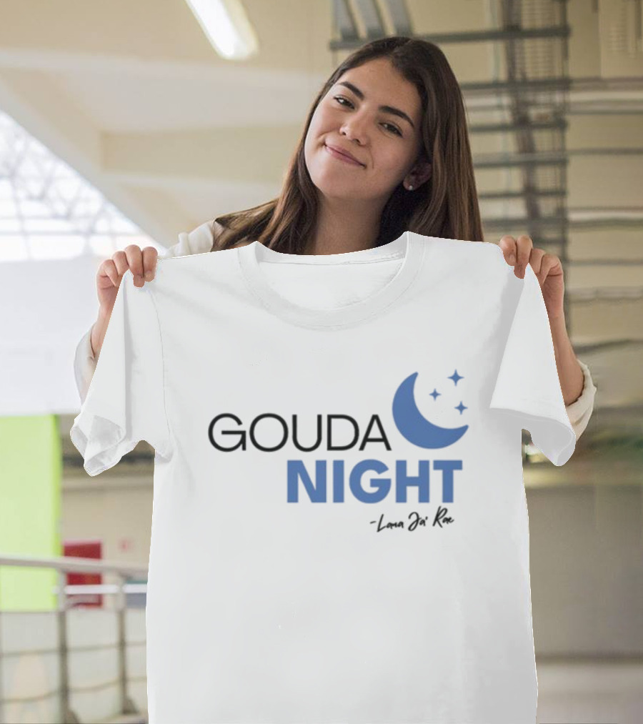 Gouda Night Crescent Moon and Stars - Lana Ja'rae T-Shirt