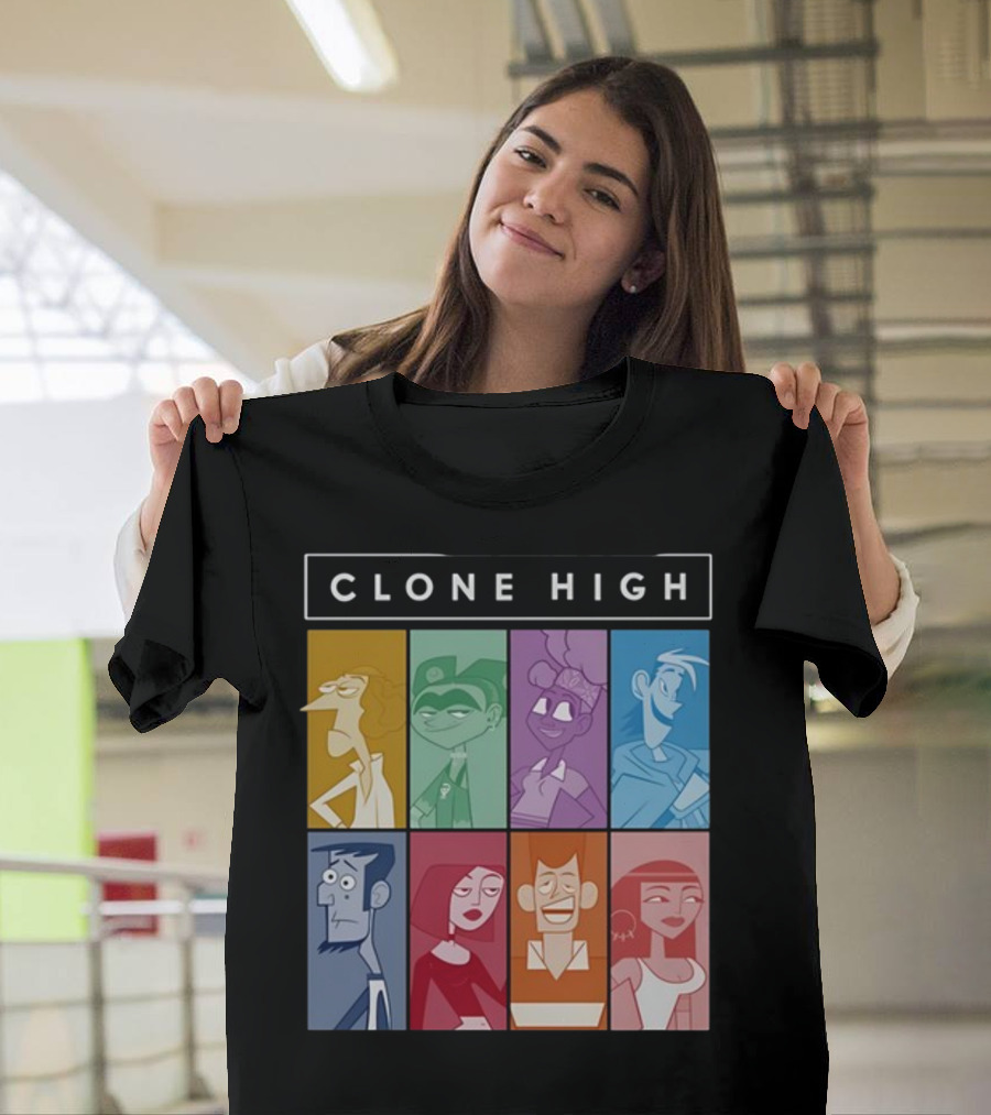 Clone High Character Blocks Cast Montage T-Shirt