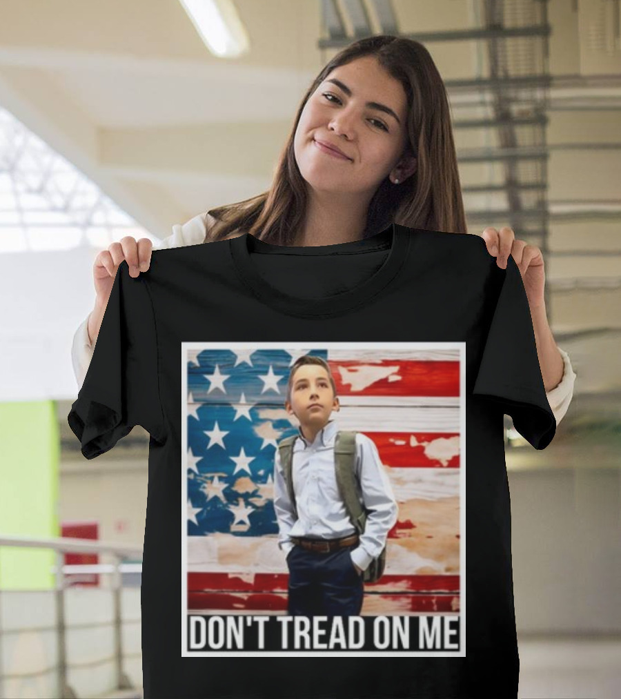 Young Men Jaiden Don't Tread On Me American Flag Background T-Shirt