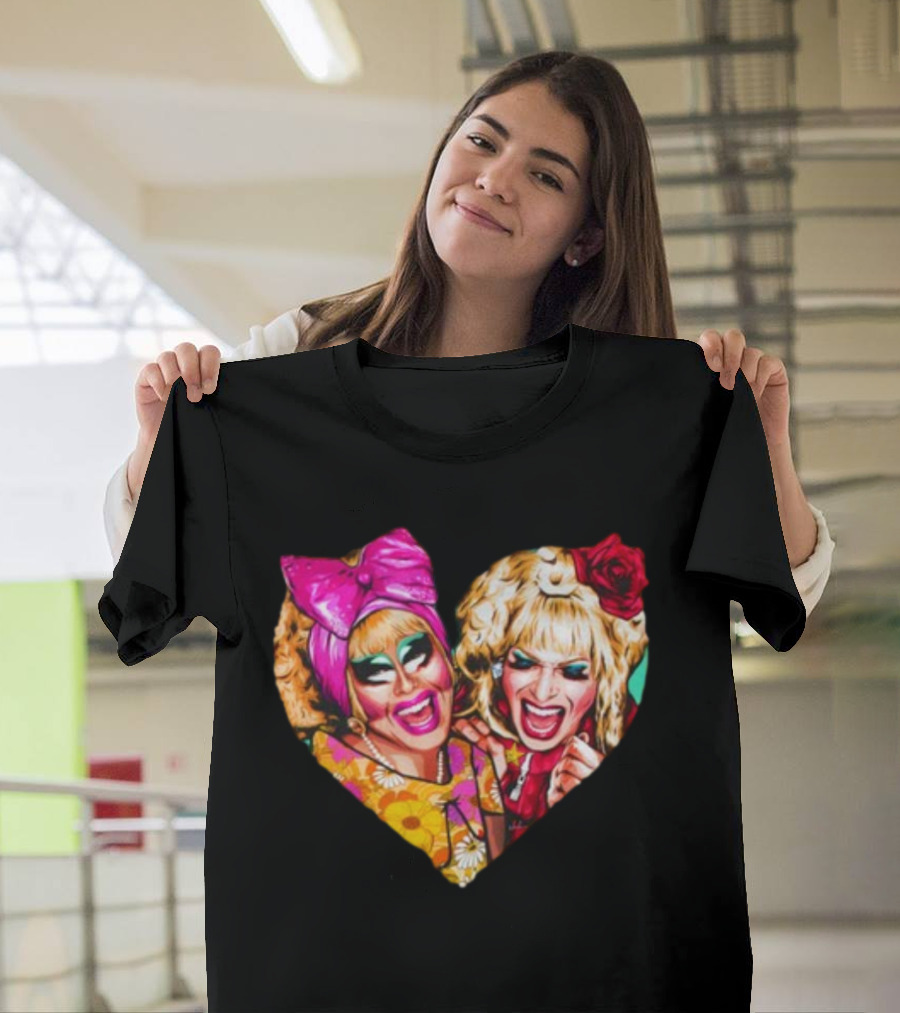 Funny Nordacious Trixie and Katya Heart Shape T-Shirt