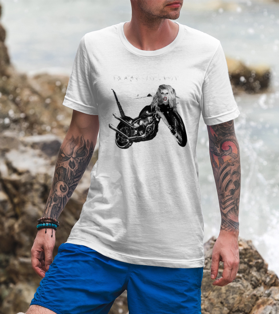 Born This Way Album Motorcycle Lady Gaga T-Shirt