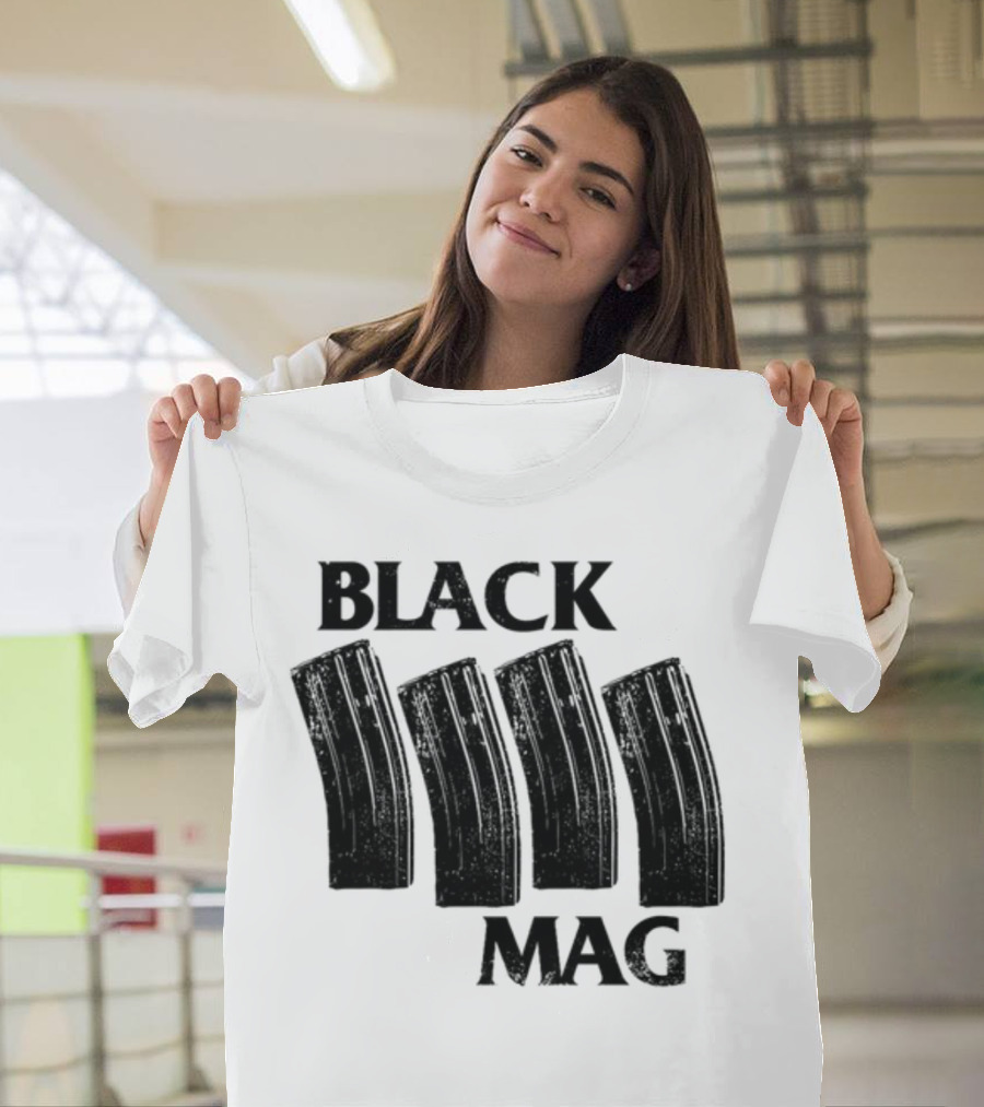 Black Mag Donut Operator Four Magazines T-Shirt