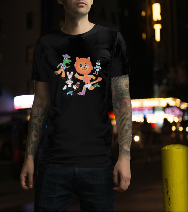 The Fancy Friends Pleasing Cartoon Animal Characters T-Shirt