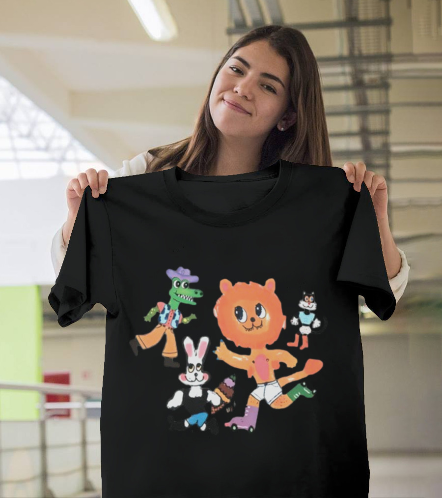 The Fancy Friends Pleasing Cartoon Animal Characters T-Shirt