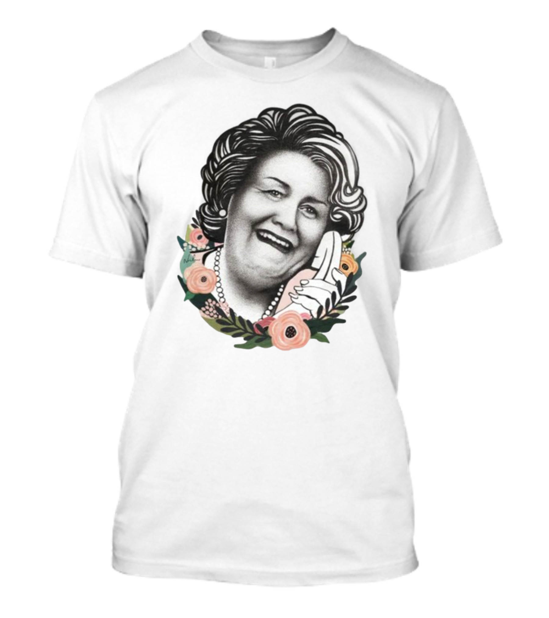 Hyacinth Bouquet With Floral Border And Telephone T-Shirt
