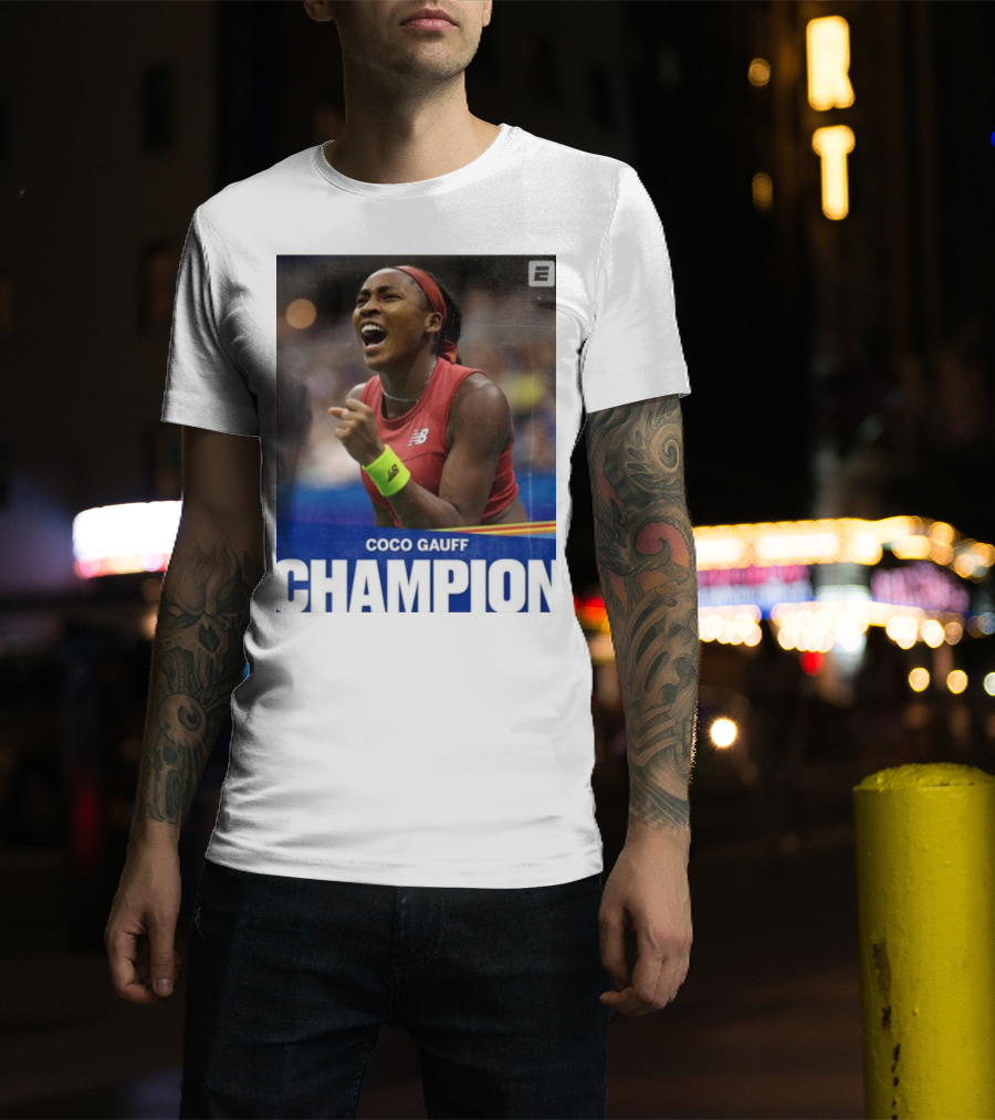 Coco Gauff Champion ESPN Tennis New Balance T-Shirt