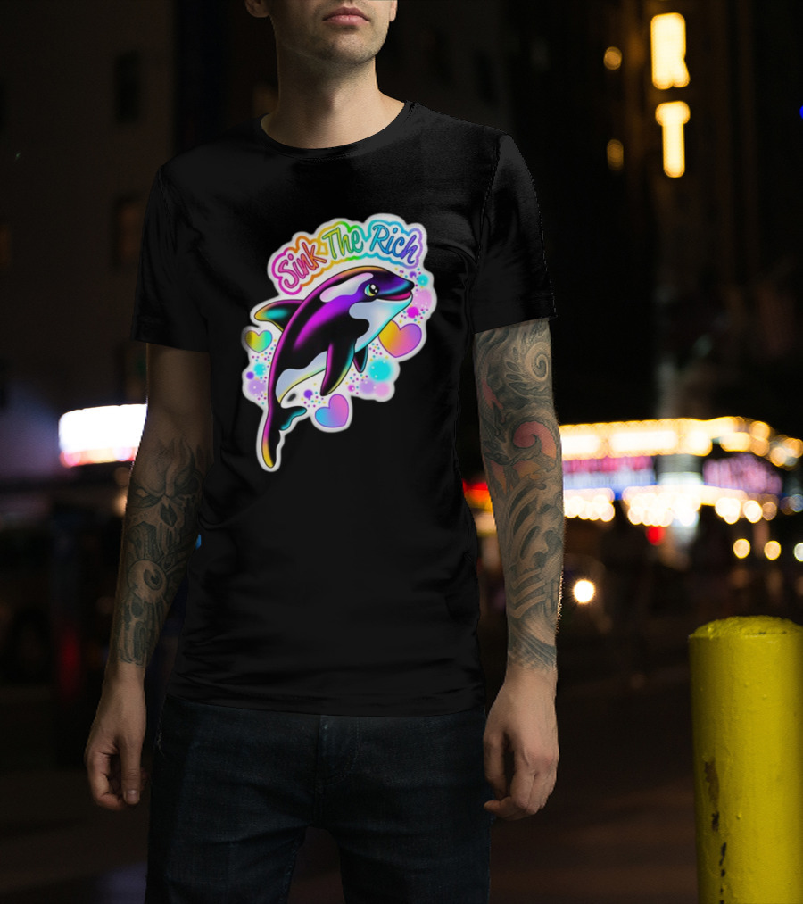 Sink The Rich Theartsyalien Bigcartel Colorful Orca Hearts T-Shirt