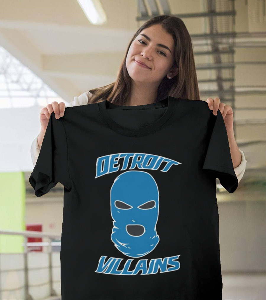Detroit Villains Blue Mask T-Shirt